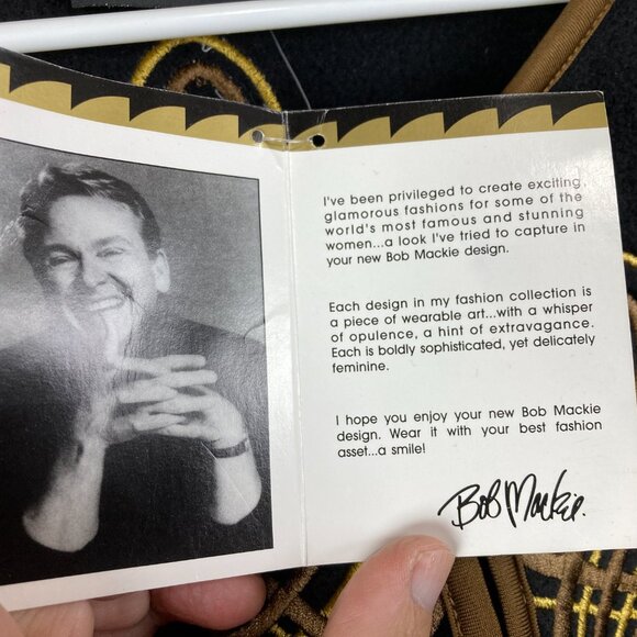 NWT Bob Mackie Women Plus 3X Wearable Art Embroidered Cardigan Sweater Zip Front - Picture 7 of 8